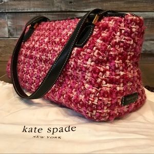 Kate Spade pink/fuschia tweed Doctor Bag